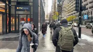 🇺🇸 Downtown CHICAGO Loop Morning Commute Walking Tour | November 10, 2025 | City Sounds 4K