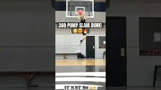 360 DUNK at 6&rsquo;0&rdquo;! - 10 Foot Rim! 😳🤯🔥 #shorts