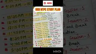Rrb ntpc study plan || rrb ntpc strategy || rrb ntpc 2024 best study plan || rrb ntpc timetable