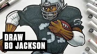 Drawing Bo Jackson in a Comic Book Style