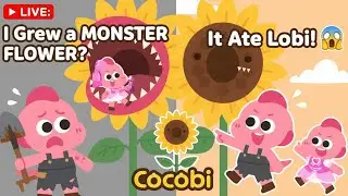 🔴 LIVE:🌸Cocobi Flower Craft | Grew a MONSTER FLOWER?! 🌻😱 It Ate Lobi! - Cocobi Games​