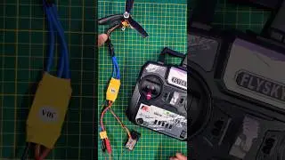 14000kv brushless motor connected to flysky Transmitter and reciver #techtips #ksycreations #reels