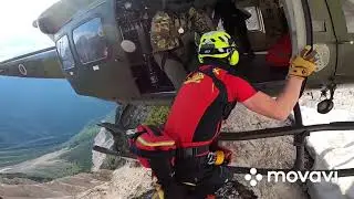 Helikoptersko gorsko reševanje - snežišče Jezersko