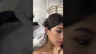4th lobe piercing! the final look is glamourous! #piercingreaction #upperlobepiercing #piercing