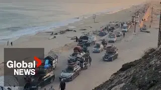 Palestinians flee Gaza City overnight amid Israeli military operations