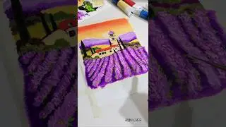 lavender field 💜💚 #artlovers #art #acrylicpainting #lavenderfields #france #provencelife #artist