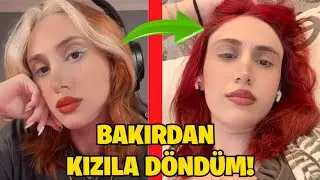 EVDE BAKIRDAN KIZIL SAÇA DÖNÜYORUZ! (Vişne Kızılı Saç Boyama)