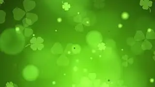 Saint Patrick Day Wallpaper, Clovers With Green Orbs. VideoHub Please Like And Share &hearts;&hearts;&hearts;