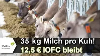 Bei 35 kg Milcherl&ouml;s bleibt bei Matthias ein IOFC von 12,5 &euro; pro Kuh/Tag! #milchvieh