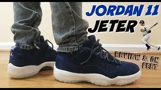 (ARE THESE WORTH $200 RETAIL) JORDAN 11 LOW JETER REVIEW & ON FEET