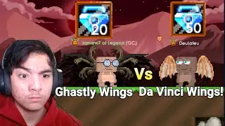 Ghastly Wings Vs Da Vinci Wings Set Challenge! (20 BGL SET VS 50 BGL SET! - Growtopia