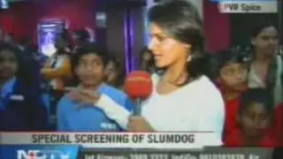 NDTV NEWS STORY ON SLUMDOG MILLIONAIRE SCREENING BY ROBIN RAINA FOUNDATION