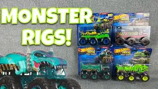 HOT WHEELS MONSTER TRUCKS BIG RIGS OPENING AND REVIEW!