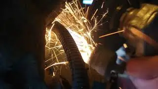 grinding a sway bar link off