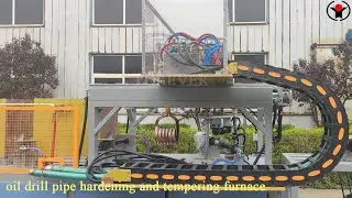 pipeline oil casting induction heat treatment production line #pipelineheating #heattreatment