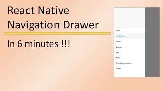 React-Native Navigation Drawer In 6 minutes
