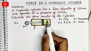 Calculate Force Of Hydraulic Cylinder | F=P*A | #hydraulicsystem
