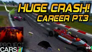 Project CARS | CRAZY RANDOM CRASH! | Career Ep.#3 Thrustmaster F1 Wheelcam