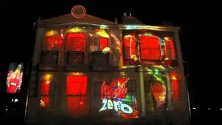 LoCoMotion, 3D video mapping, Coca-Cola zero, May 2011
