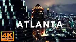 Atlanta At Night 4k, USA 🇺🇸 | 4K Drone Footage