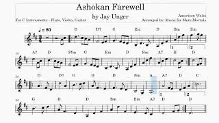 Ashokan Farewell by Jay Ungar  &ndash; Play Along for Violin, Flute or Guitar