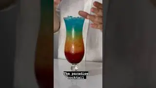 The Paradise Cocktail 🍹 (an easy at home to do colorful cocktail, sure to impress your guests)
