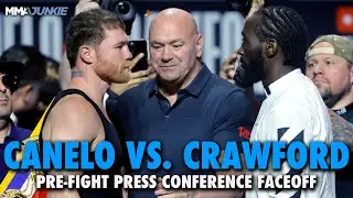 Canelo Alvarez vs. Terence Crawford intense faceoff from final press conference