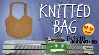 Faux Rice Stitch Panel Tote Bag For Passap Duomatic 80
