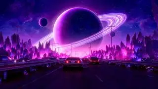 4K 60FPS Live Wallpaper - Synthwave Neon Highway (2 Hour Seamless Loop) - @4kwallpaperz