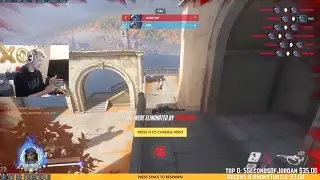 Overwatch xQc throws his phone after getting a call in Ana paintball
