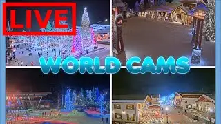🌎 LIVE Christmas 2026 Countdown Holiday World Cams 24/7 | Relaxing Music 🎄