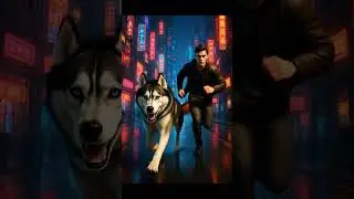 🌌🐺 Neon Streets Unleashed ⚡👤 #aiart #shorts #cyberpunk
