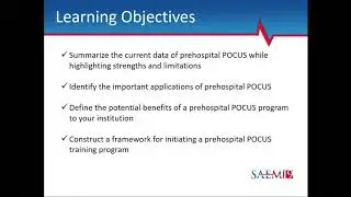 SAEM18: Building a Prehospital Ultrasound Program