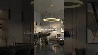 L&aacute;mpara colgante moderna #lamparas #led #interiordesign #aesthetic #homedecor #iluminacion