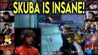 Valorant Streamers Reacts To NRG Skuba Insane 1v2 CLUTCH Against FNC In VCT Champions