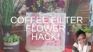 How to Make Flowers Out Of Coffee Filters l Easy Valentine's Day DIY 