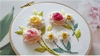 [프랑스자수] 여름장미자수 Summer Rose Embroidery