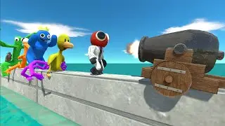 Who Will Be Shot Down By The Cannon Into The Sea? - Animal Revolt Battle Simulator