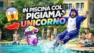 IN PISCINA COL PIGIAMA DA UNICORNO 🦄💦 (⚠️NON DOVEVO FARLO⚠️)
