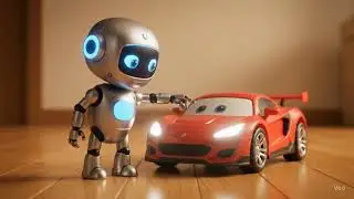 AI Animation: A Little Robot Repairs His Car Like a Pro&rdquo; || Veo3 Vlog ||