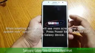 Samsung Galaxy Core GT-I8260 Hard reset