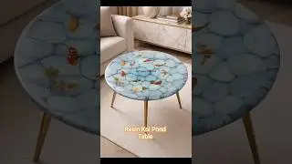 Koi Pond Resin Art Convertible Coffee Table & Wall D&eacute;cor #epoxyresin #resinart #resincrafts  #shorts