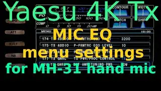 Настройки меню эквалайзера Tx FTdx3000 с 4K Tx SSB BW и ручным микрофоном MH-31