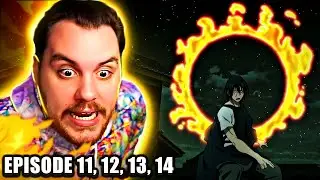 The Captains Face Off?!  || Fire Force REACTION Episode 11, 12, 13, and 14
