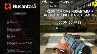 REDMI 4 PRIME CUSTOM ROM NUSANTARA + ROOT + MODULE GAMING MAGISK | GAME TEST