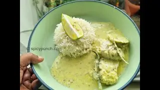 Doi Shorshe diye Gondhoraj Bhetki Bhapa Recipe | Bengali Fish Curry Without Onion Garlic