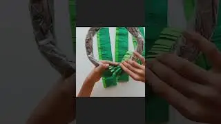 Christmas paper wreath/door hanging 🎄🎄 #shorts #youtubeshorts #shortvideo #christmas