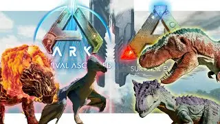 ARK ASCENDED CREATURES VS ARK SURVIVAL EVOLVED- who wil win? | Ark survival ascended