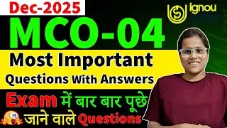 MCO-04 Important Question With Answer For DEC 2025. MCO-04 Business Environment Important Question