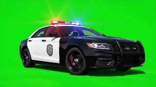 FREE Green Screen Police Car Going Template! ( No Copyright )